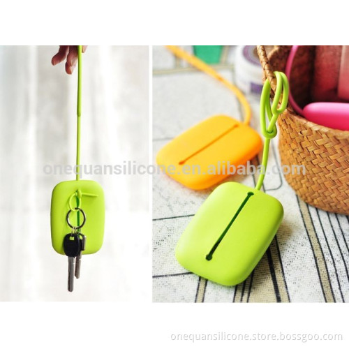 2015 Popular stytle silicone keychain mini purse/wallet popular style key pouch